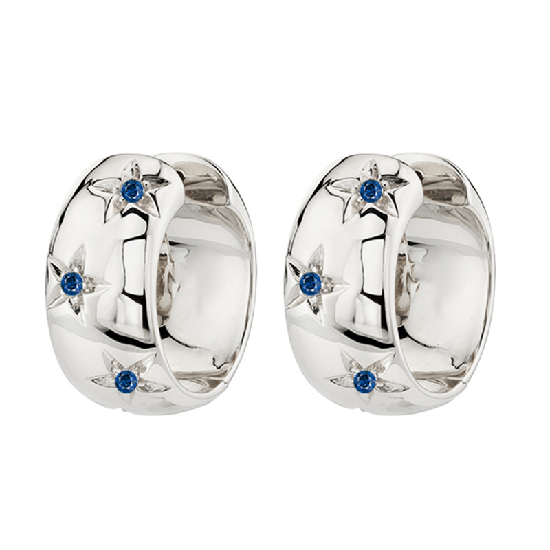 TIANDE-pendientes de aro grandes de Color dorado para mujer, aretes con Piercing circular y estrella de circón fino, accesorios de joyería para