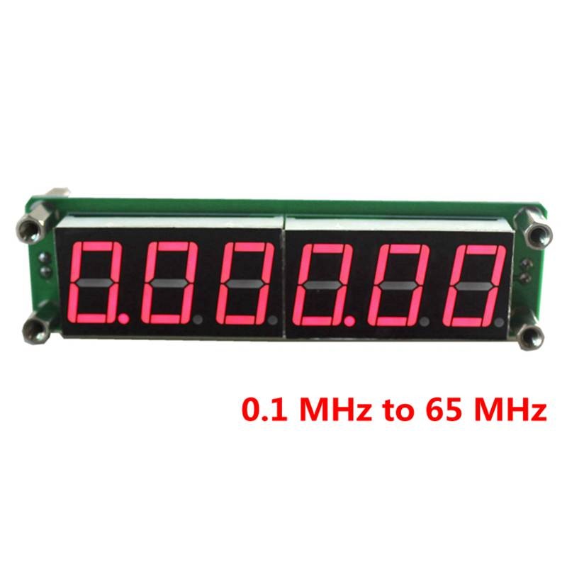 Red LED 6 digits 0.1MHz~65MHz Digital Frequency Meter Counter Tester Cymometer