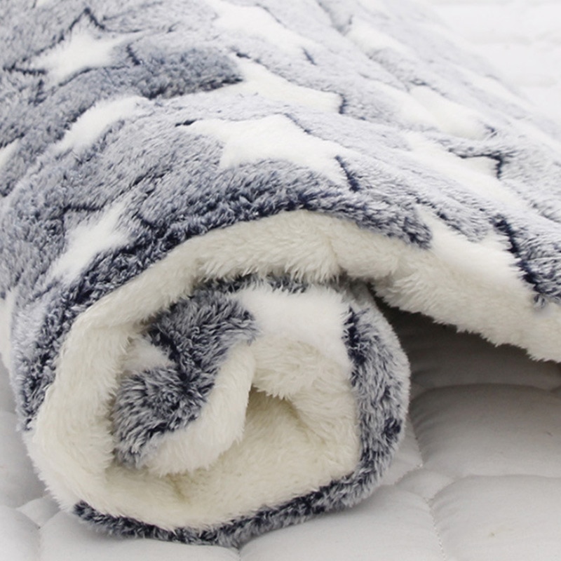 Super bløde kæledyr sovemåtte vaskbare varme sengetæpper til hvalpekattunge hund hogard: Grå