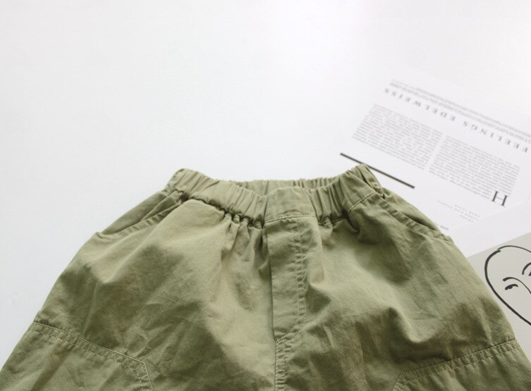 Pantalon Cargo de Style coréen pour bébés garçons, vêtements pour enfants, couleur Pure, pour tout-petits, été