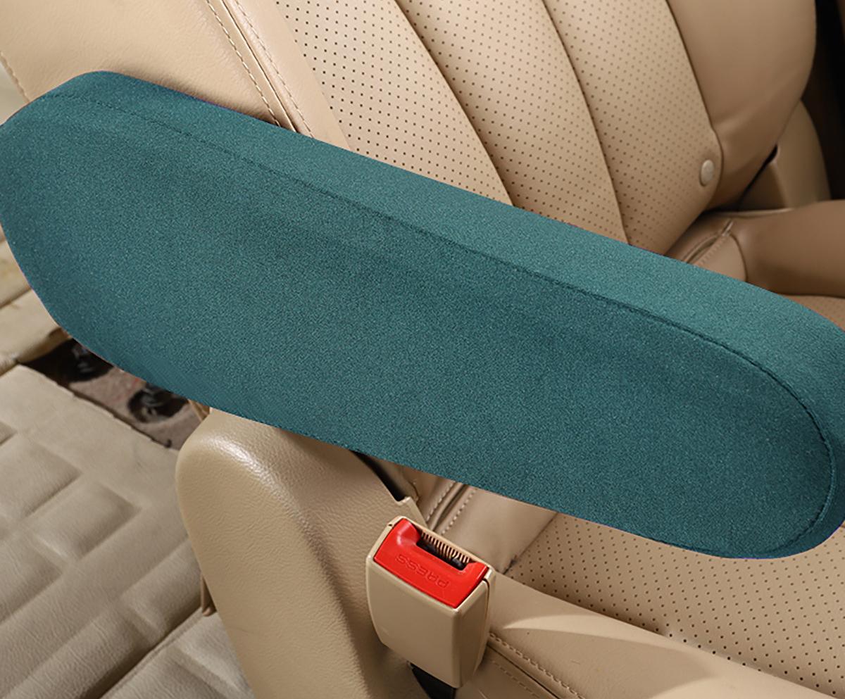 1pc elastisk stof og elastisk båndbeskyttelse, slidstærkt komplet sæt armlænsbetræk til bilen: Grøn