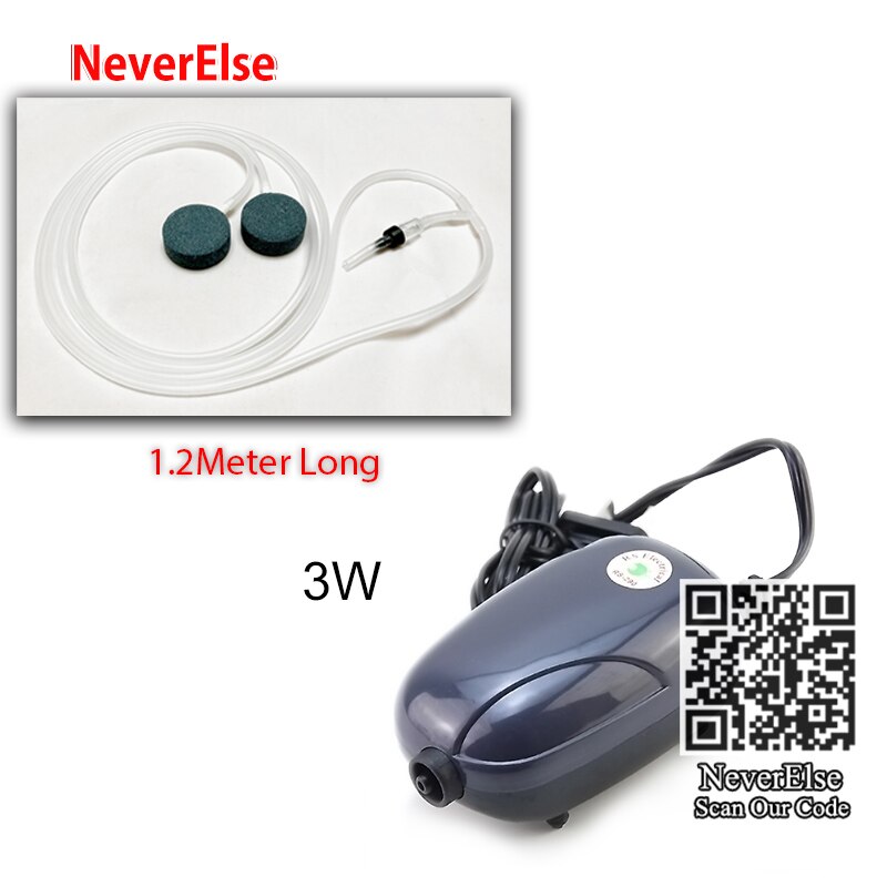 Aquarium Air Pump Compressor Aerator Single/Double Outlet + Accessories Air Bubble Stone Tube 3W/5W Fish Tank Pond Oxygen Pump: 3W Solution2 / AU Plug adapter