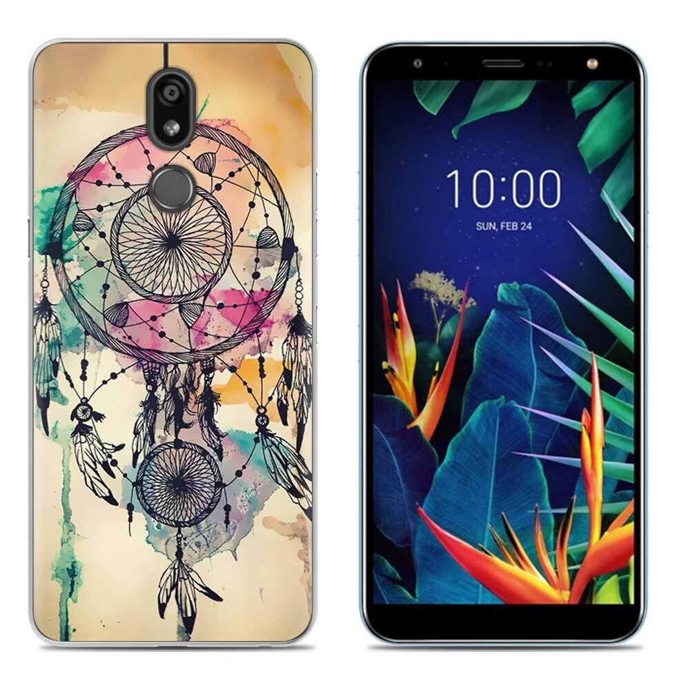 Funda de suave para teléfono LG K40/K12 Plus 5,7 pulgadas TPU colorida pintada cubierta trasera de silicona: 21