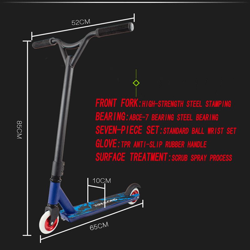 Nowy wysokiej klasy 6061 lotniczego stopu aluminium profesjonalne sportowy ekstremalne skuter freestyle ulica surfing hulajnoga hulajnoga