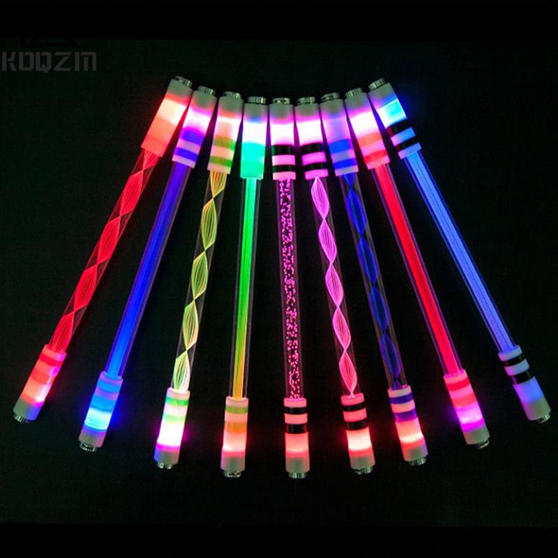 Verlichte draaiende pen Creatieve rollende speciale pen Kinderen Release Pressure Spin Toy Pocket Led Flash Spinning Pen