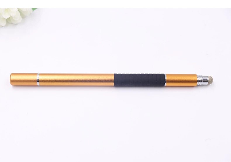3 in 1 Fiber Stylus Pen Drawing Tablet Pens Capacitive Screen Touch Pen for Mobile Phone Smart Pen Accessories Ballpoint Pen: 1 Yellow Pen