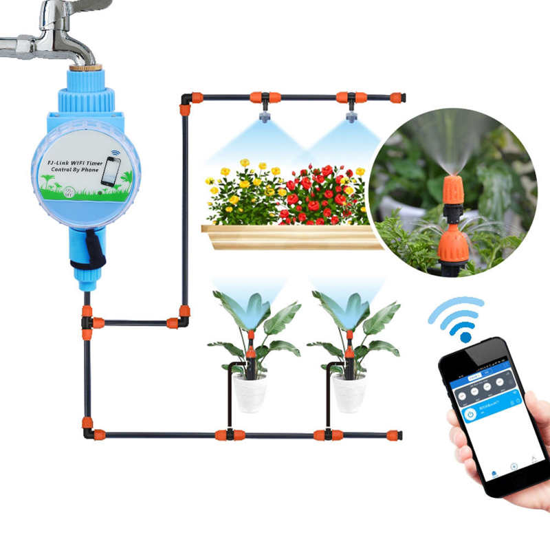 Intelligent Garden Irrigation Valve Watering Timer Automatic Drip Controller System with Phone WIFI Control