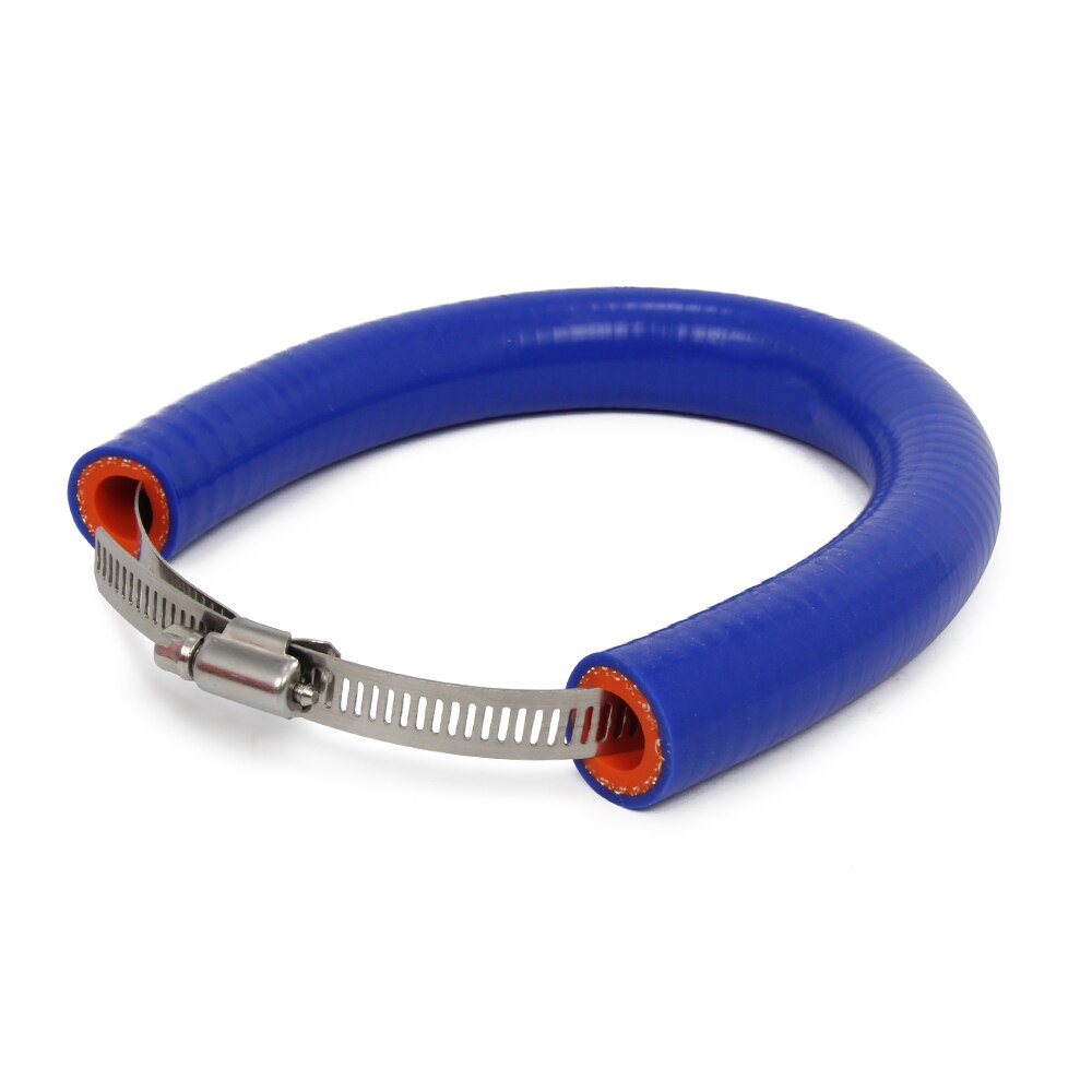 Universal Silica Gel Stainless Steel Adjustable Exhaust Pipe Heat Shields For KTM Kawasaki Yamaha Over 250CC: Blue