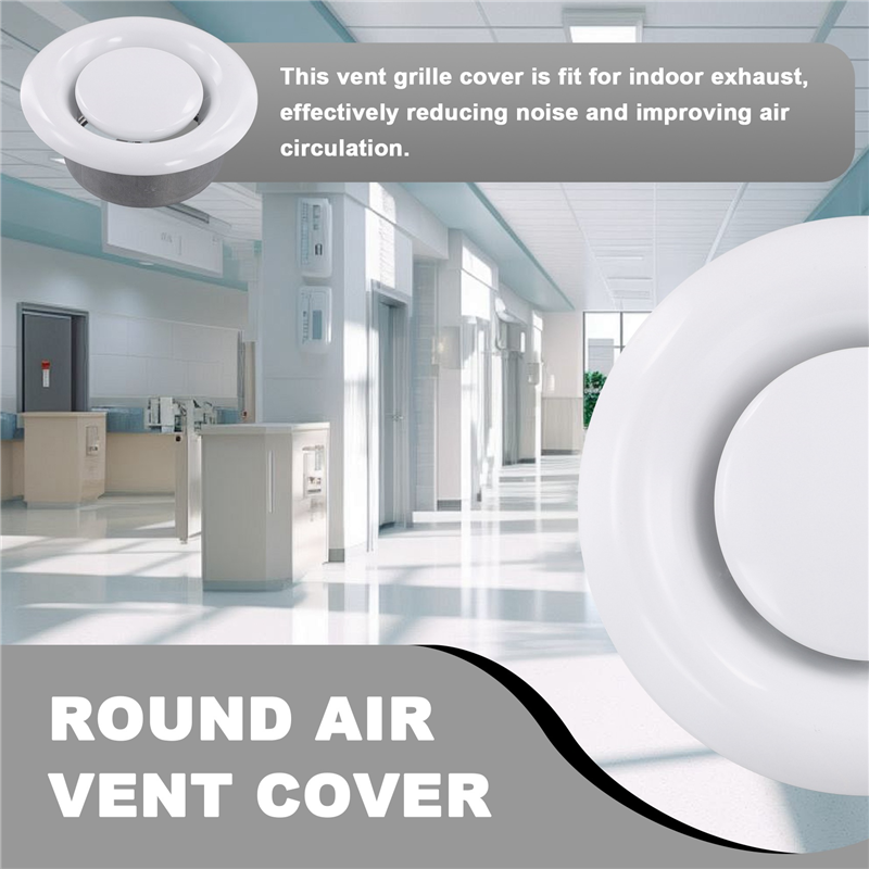 RALCA-Round Air Vent Cover Outlet Adjustable Exhaust Vent Ducting Ventilation Ceiling Air Vent Cover