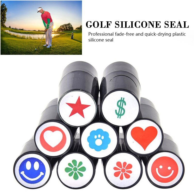 Hurtigtørrende stempel stamper golf segl udendørs sportslig silikone ikke falme handling korrektionsenhed skala bold søm golfbold stamper