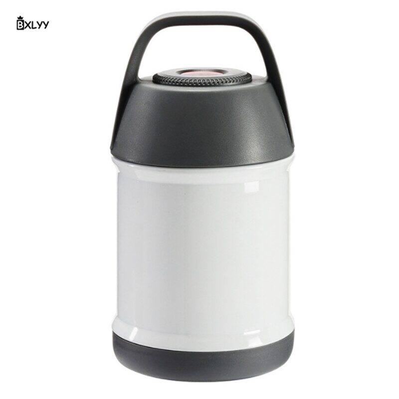 Gesmoorde Beker Dubbele Vacuüm Roestvrij Staal Gesmoorde Beker Draagbare Geïsoleerde Lunch Box Keuken Accessoires Voedsel Container.8z: 560ML / WHITE