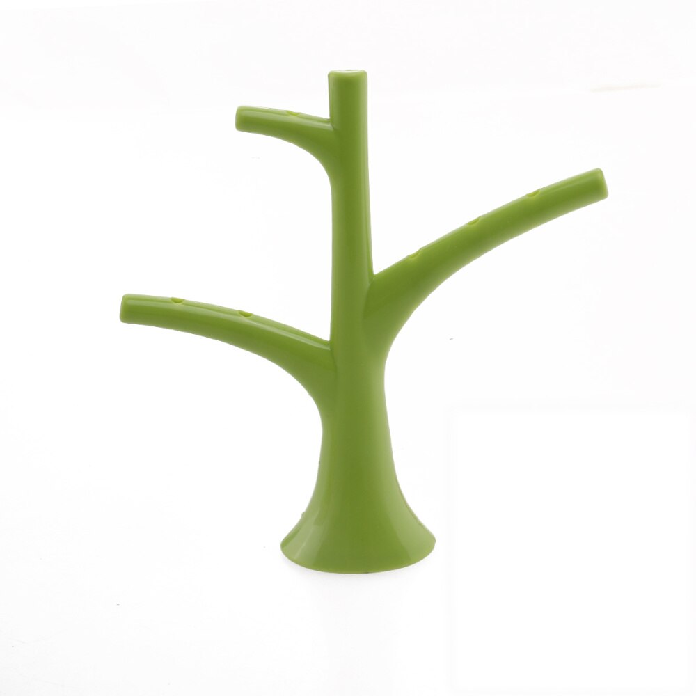 Tree and Bird Shaped Plastic Toothpick Fruit Fork (White)