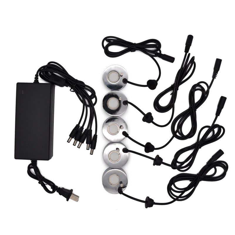 Mist Maker Fogger Ultrasone Luchtbevochtiger Met 5Pcs Verneveling Koppen Water Fontein Fog Verstuiver Luchtbevochtiger Us Plug: Default Title