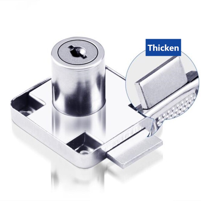 10pcs/lot Cold Rolled Steel Drawer Lock Durable Desk Wardrobe Furniture Cabinet Lock Core with 2 Keys Security Hardware
