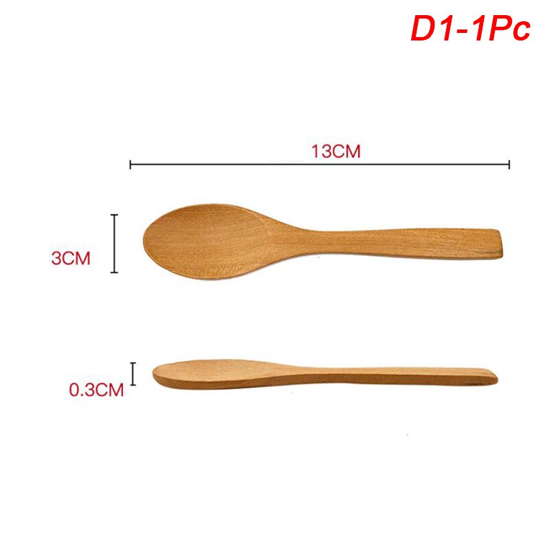 1pc/3 st bambu sylt sked baby honungssked kaffesked delikat kök med krydda liten skopa tesked: D1
