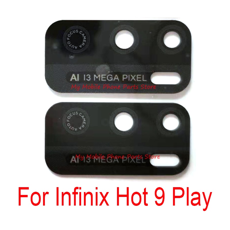 NUEVA cubierta de lente de cámara trasera para Infinix 9 Play Hot9 Play X680, lente de cámara con pegatina de pegamento, piezas de reparación