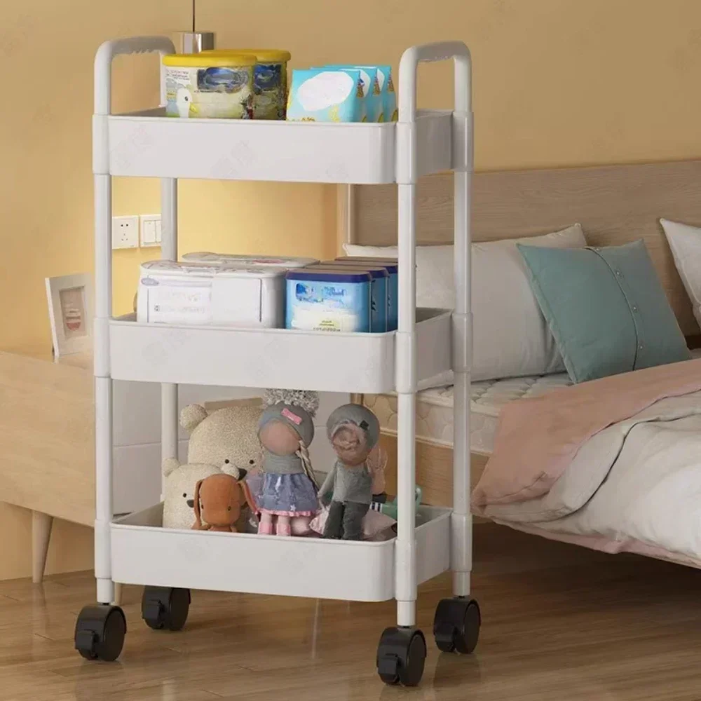 Mobiel opbergrek Trolley Organizer Huishoudelijke keuken Multifunctionele kar met wielen Woonaccessoires Boekenplank met meerdere verdiepingen