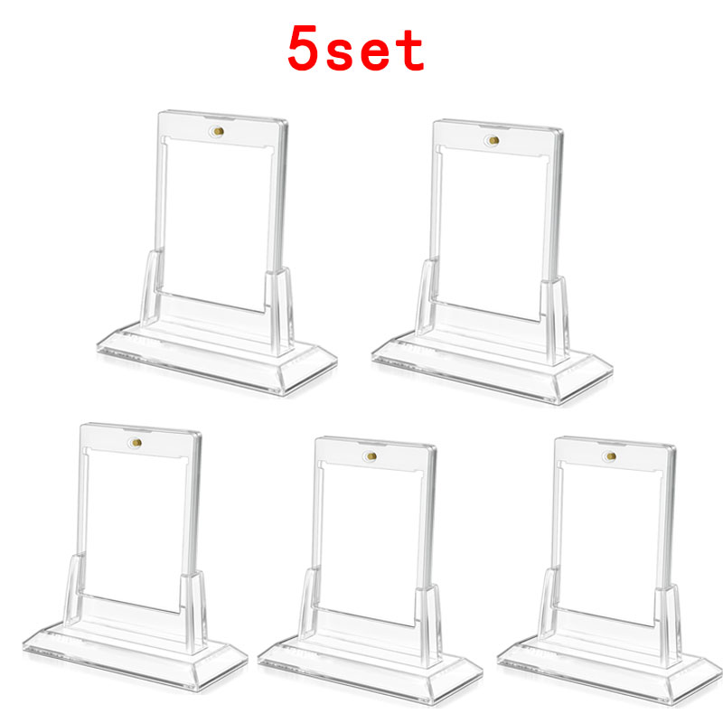 Set 35PT Kartenhalter, magnetisch, Acryl, Stützschutz, Hartplastikhüllen, Sammelvitrine, Baseball, Fußball, Sportkarten
