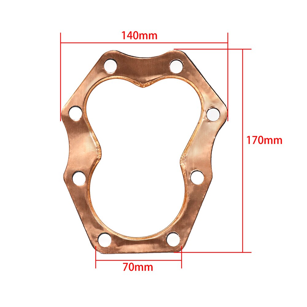 Alconstar 1 Pair 2 Side Coppers+Middle Gasket CJK750 Solid Core