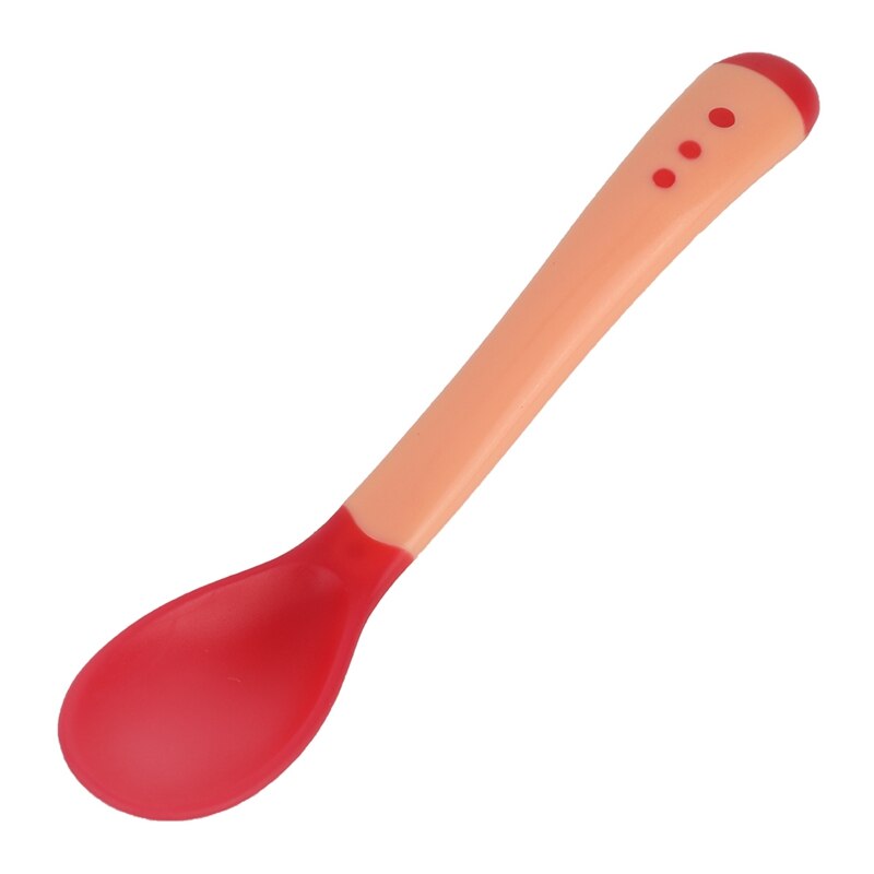 Baby Spoon Temperature Sensing Spoon for Kids Infant Silicone Feeding Spoon Toddler Flatware Safety Heat Sensing Baby Spoons: RD