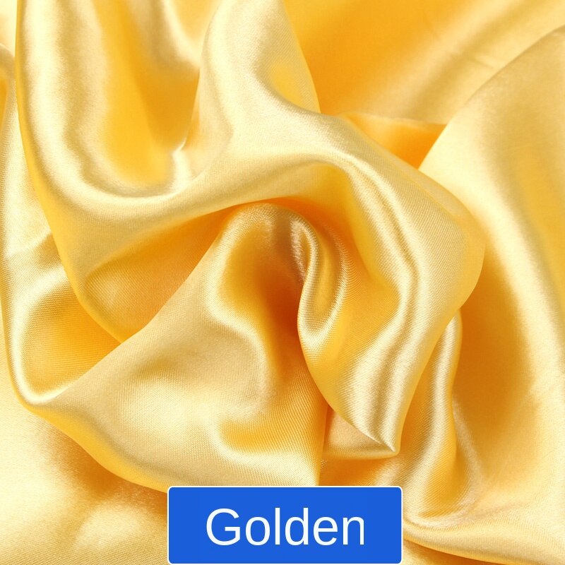 Zijde Satijn Stof Satijn Kleur Butyl Zijde Geschenkdoos Voering Lieb Handgemaakte Diy Tafelkleed Gordijn Decoratie 100X150Cm haar Wrap: gold