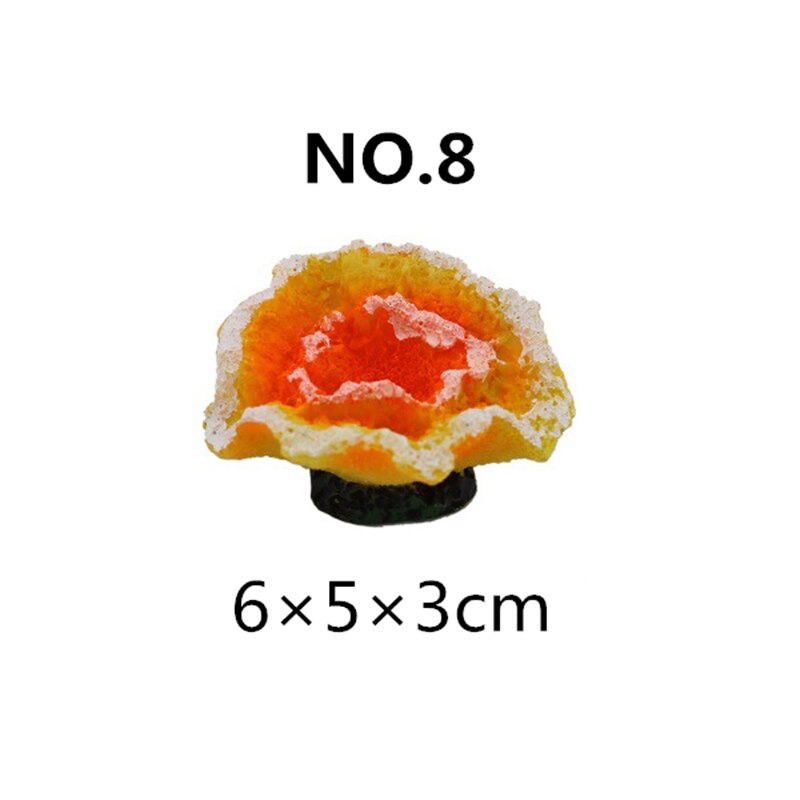 Resin Coral Decoration Colorful Fish Aquarium Decoration Artificial Coral For Fish Tank Resin Reef Rock Lanscaping Ornaments: 08