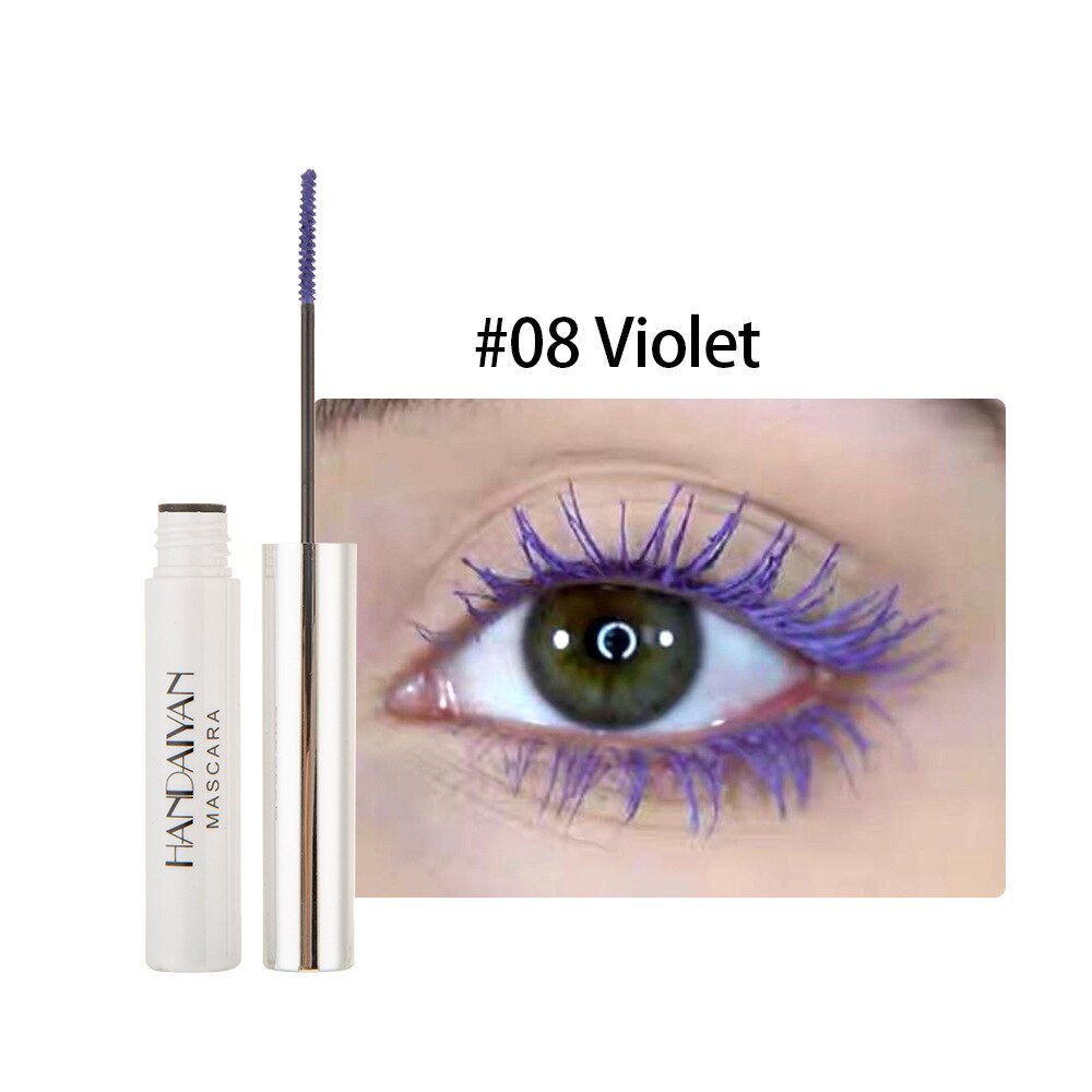 1pcs Color Mascara Waterproof 4d Silk Fibre Express Mascara Long-lasting Curling Lengthening Color Mascara 5ml: 8