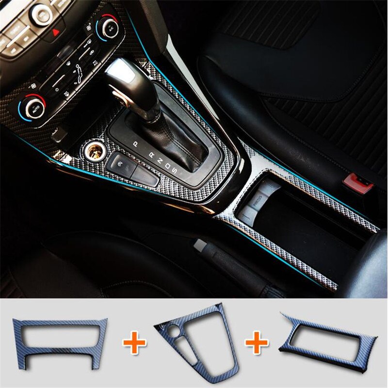 Car Accessories Gearbox Water Cup Holder Panel Trim Interior Decoration Frame sticker For Ford Focus 3 mk3