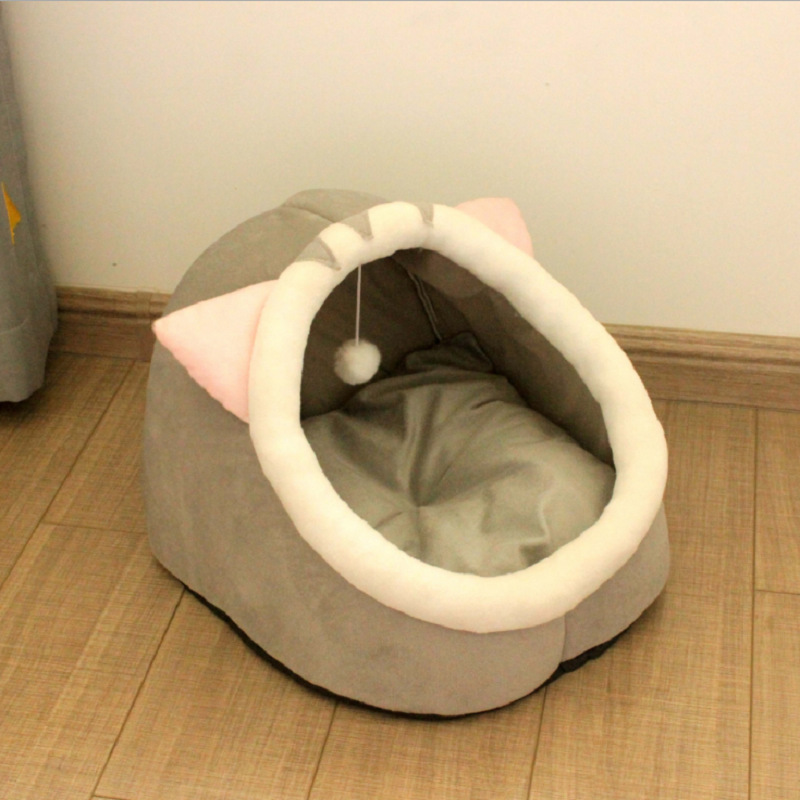 Cama suave y cálida para gatos, casa cálida de invierno, cueva para perros, nido suave, perrera, cama para gatitos, saco de dormir para perros pequeños y medianos