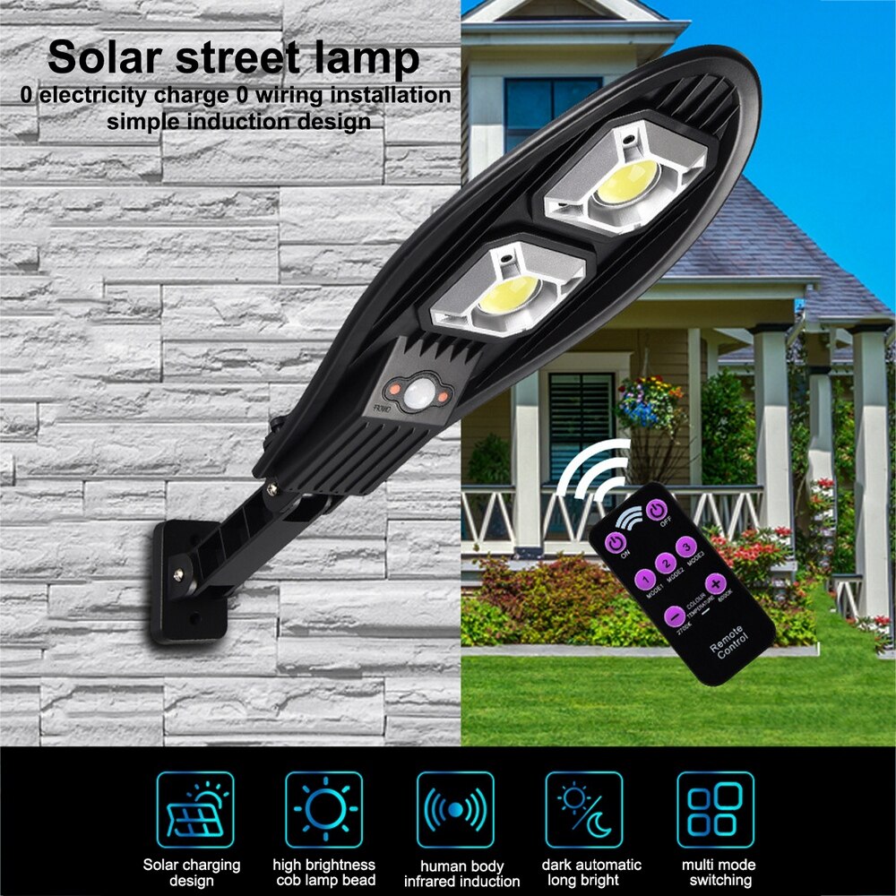 64/90COB Led Solar Light RIP Motion Sensor Wall Lamp Outdoor Street Garden Waterproof Super Bright Lighting with Remote Control: 15W 64COB