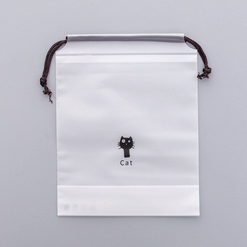 Karikatur Schwarze Katze Kordelzug Kosmetik Tasche fallen Frauen machen-hoch Abschluss Taschen lässig vielfältig Unterwäsche Bündel Reisen Kultur Beutel: 20.4X15.8CM