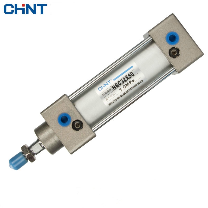 Chint sc kaksitoiminen sylinteri pneumaattinen mäntä sylinteri 32mm reikäinen 25/50/75/100/125/150/175/200/250/300/400/500mm -tahti