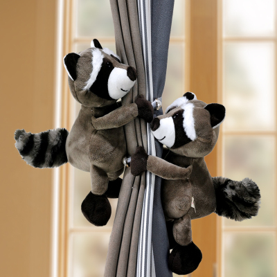 2 pièces Jungle forêt animaux rideau porte-embrasse crochets cravate dos enfants chambre décoration accessoires Holdback rideau sangles: I