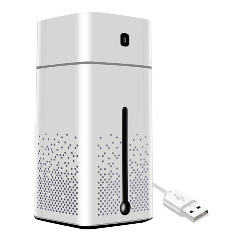 Air Humidifier Home USB Office Aroma Diffuser Intelligent Large Capacity Purification and Hydrating: Water Cube White