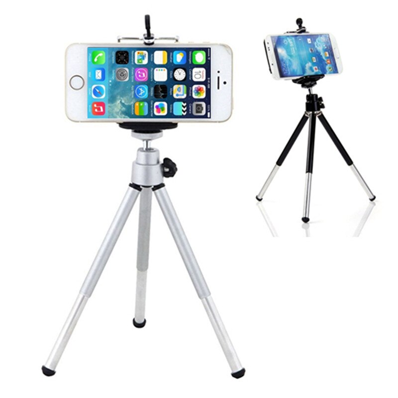 Mini 360 degree Rotatable Stand Tripod Mount + Phone Holder For iPhone Samsung HTC for All Mobile Phone Universal Phone Holder