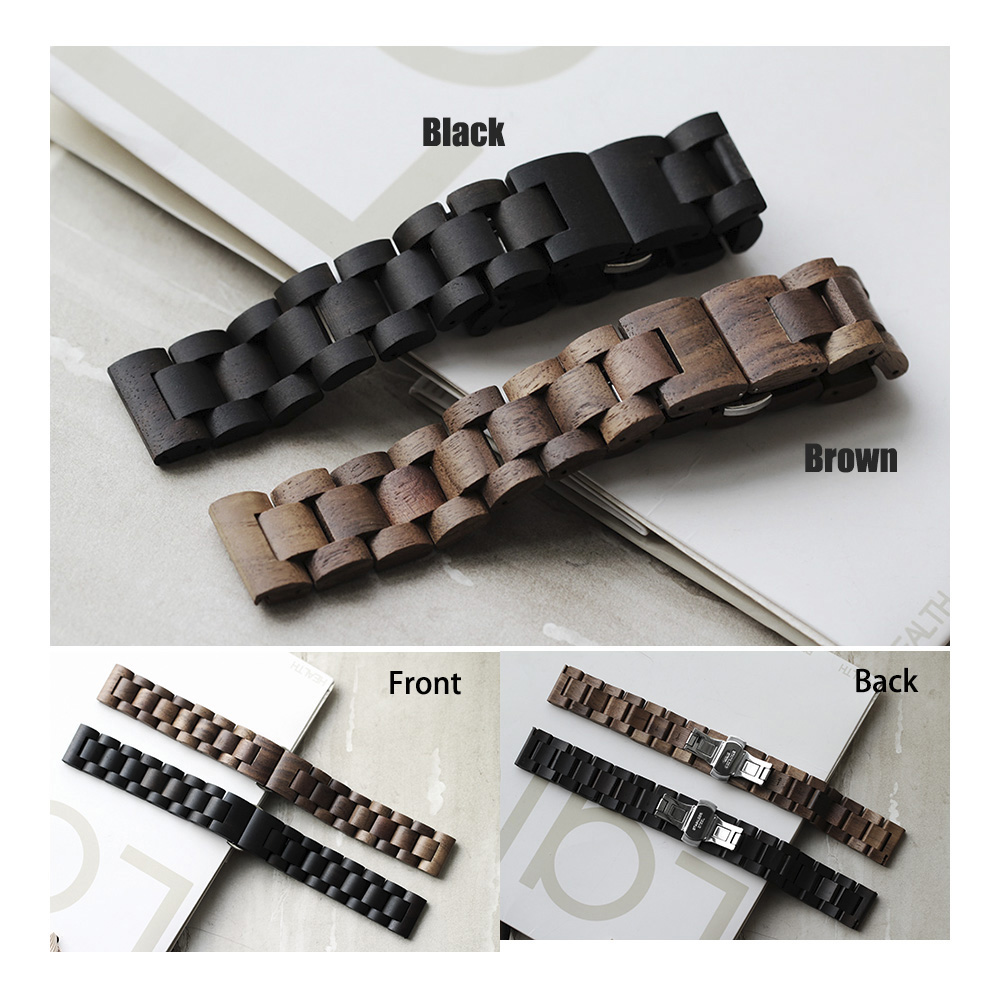 Correa de reloj de madera para hombre, accesorios de reloj, adecuada para relojes de hombre, estilo retro de sándalo, digno y generoso.
