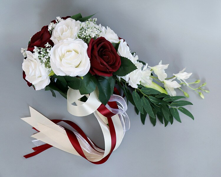 Popodion Hochzeit Strauß Braut Strauß Wasser Tröpfchen Mit Blumen Hochzeit Blumen Braut Blumensträuße war10151