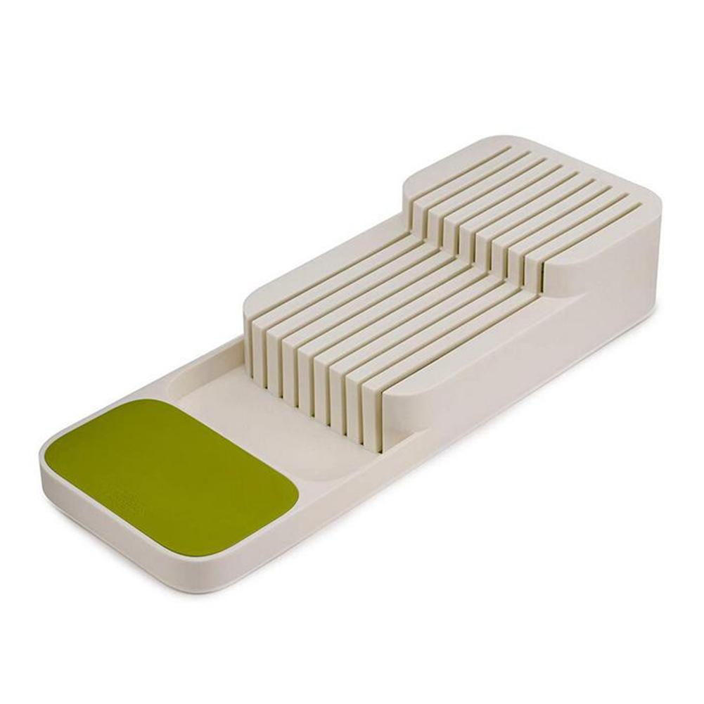 Organizador de cajones de cubiertos de doble capa bandeja organizadora de cajones de cocina para el almacenamiento de cubiertos y bandejas de cubiertos organizadores: Green