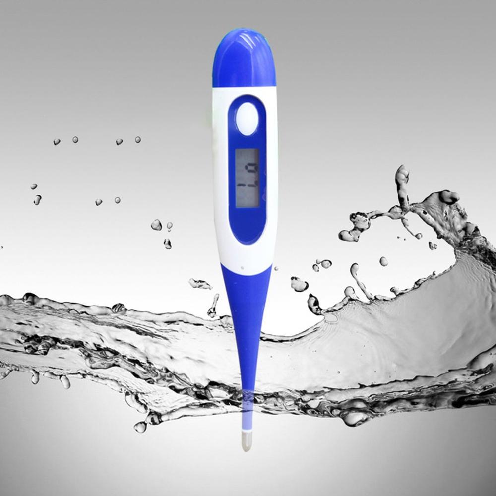Digital Lcd Large Screen Display Thermometer Flexible Tip Oral Mouth Underarm For Kids Adult Portable