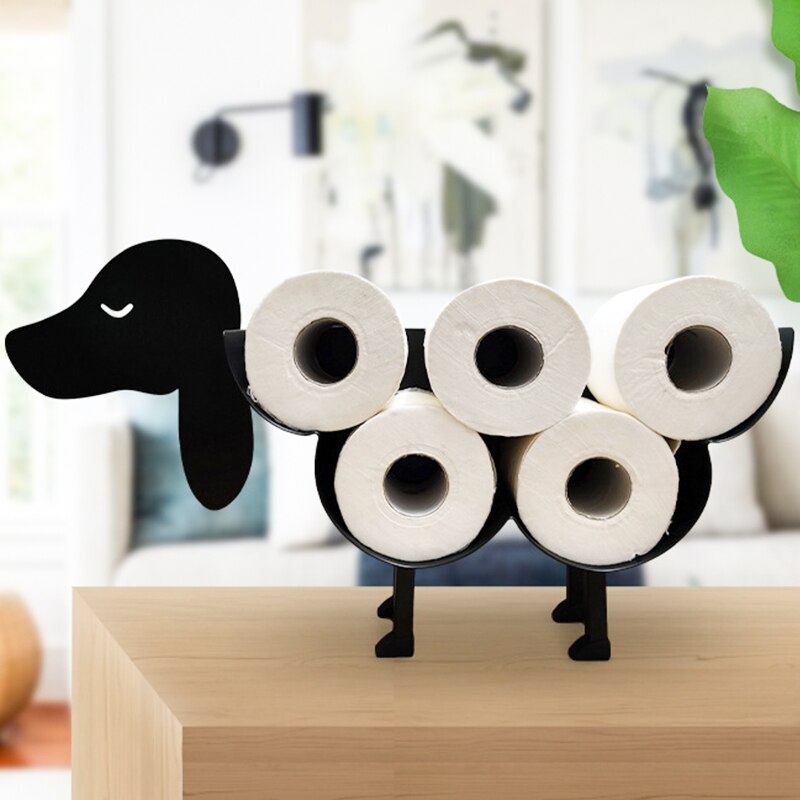 Support de papier toilette en mouton décoratif, support de rangement de mouchoirs de cuisine, porte-rouleau de papier toilette, rangement de fer de salle de bains