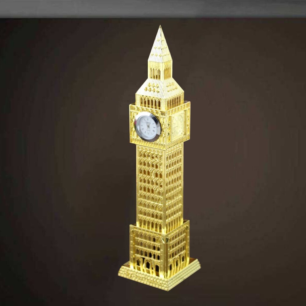 1pc retro brittiska london big ben klocka heminredning metall prydnad hantverk miniatyrer (slumpmässig färg)