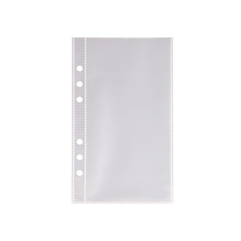Archivador transparente A6, cuaderno de 6 agujeros, hojas sueltas, bolsa para documentos DIY, anillos de carpeta, encuadernación de almacenamiento de PVC