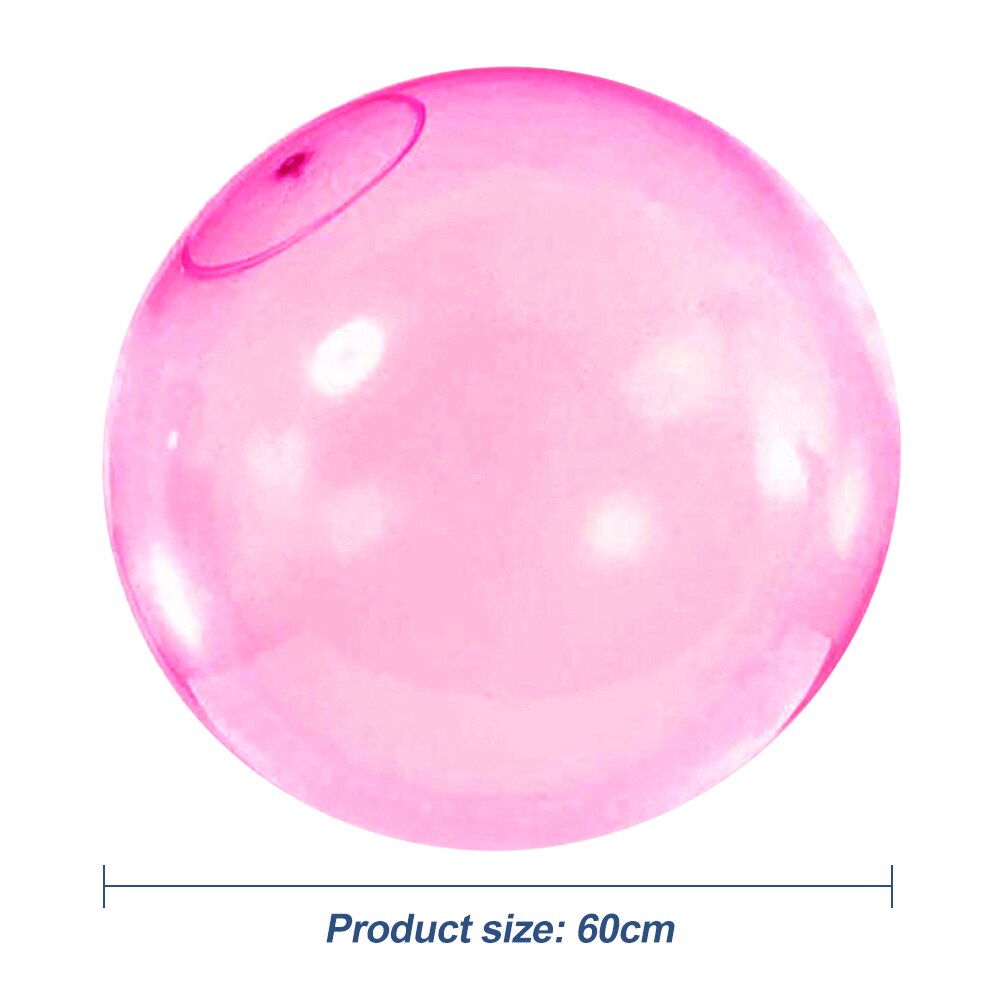 Portable Swimming Inflatable Float 60/35cm Tear Resistant Transparent Bounce Round Balloons Inflatable Bubble Ball: Purple B