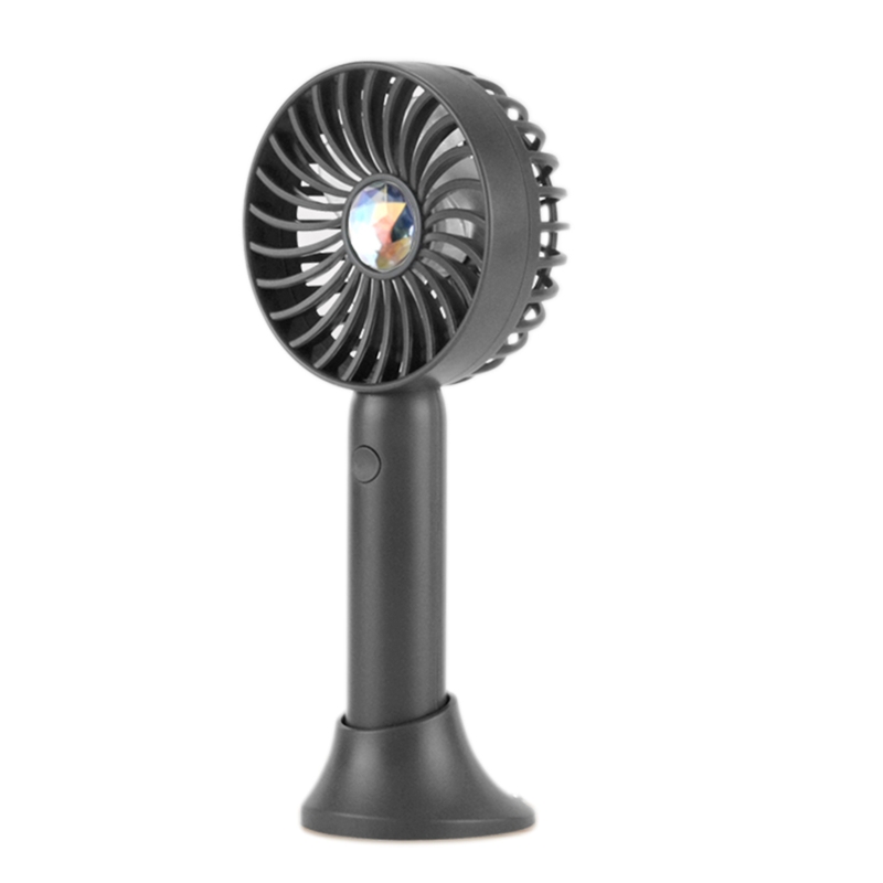 Summer Portable Mini Fan 3 Speed Adjustable Fans USB Rechargeable Desk Handheld Air Conditioner Cooler Outside Travel: Gray