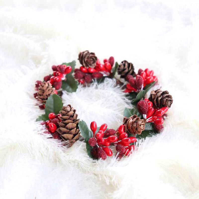 1pc 7/9cm rot Beere murmeln Kranz Kleine Künstliche Pflanze Blume Girlande Weihnachten Dekoration Für Heimat DIY hochzeit Party Dekor