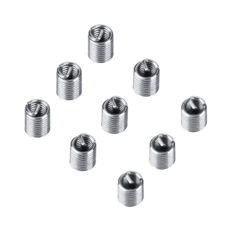 60Pcs Thread Repair Kit,304 Stainless Steel Helical Wire Threaded Insert Assortment Kit,Wire Thread Inserts