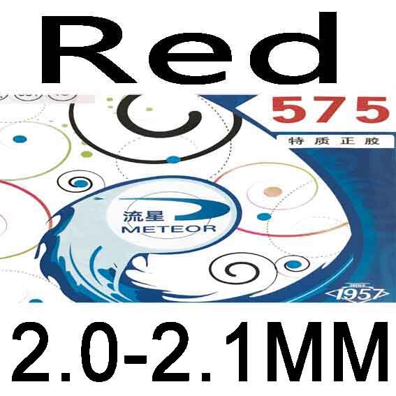 METEOR 575 Pips-out (Traditional Liu Xing, Short Pips with Sponge) Table Tennis Rubber Ping Pong Sponge: Red 2.0-2.1mm