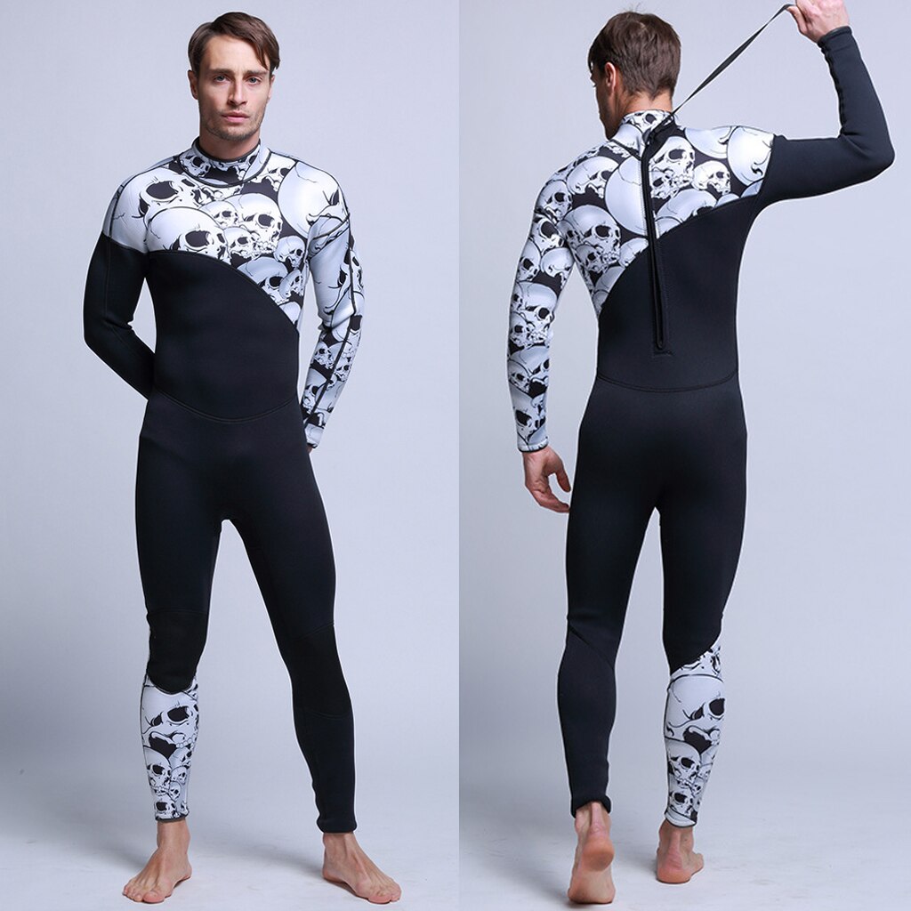 3mm Herren Neoprenanzug Volle Körper Langarm für Tauchen Tauchen Surfen Schnorcheln Dicke Warme Neopren Neoprenanzug Schwarz S/M/L/XL/XXL
