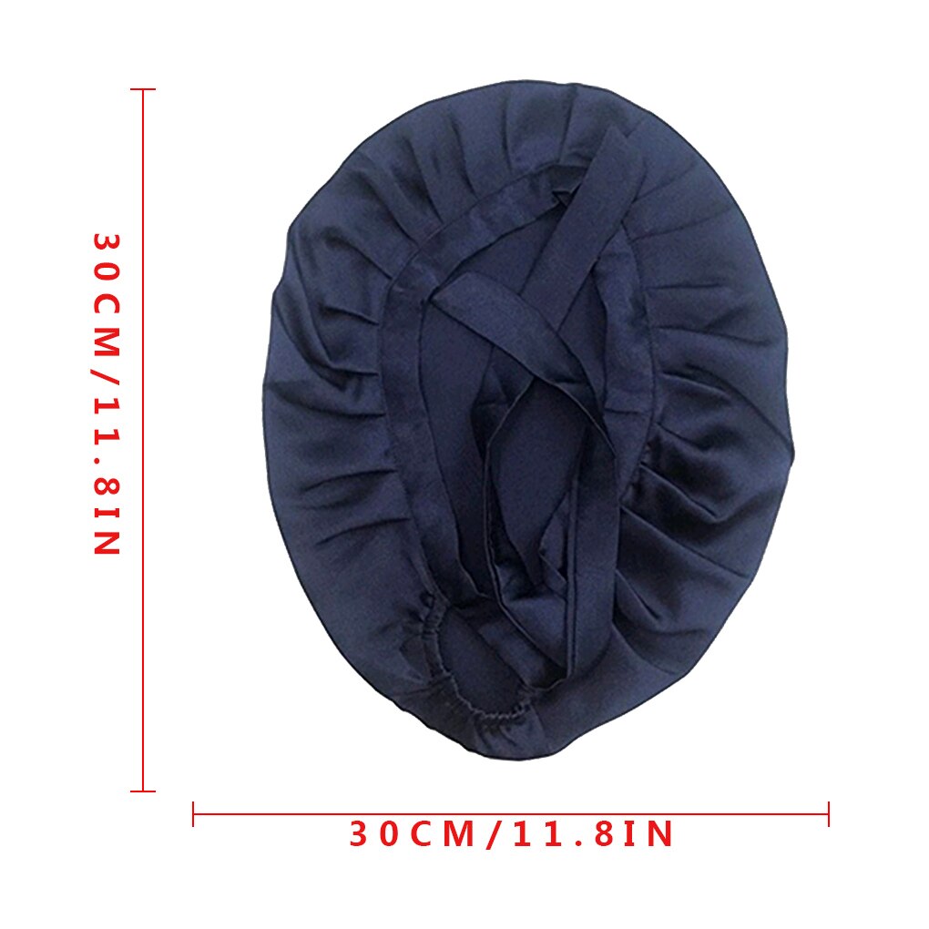 Mulberry Silk Nightcap Sleeping Cap Pure Silk Hair Wrap Adjustable Elastic Band Sleeping Beanie: 1