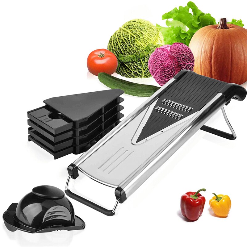 VOGVIGO Multifunctional V-Slicer Mandoline Slicer Food Chopper Fruit & Vegetable Cutter Random color